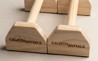 calisthentials-wooden-parallettes side by side