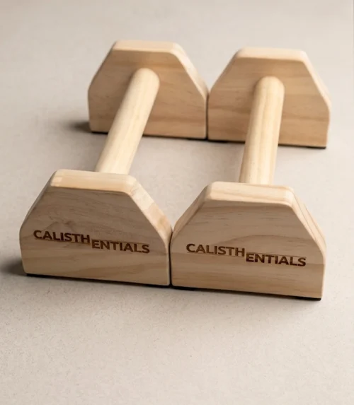 calisthentials-wooden-parallettes side by side